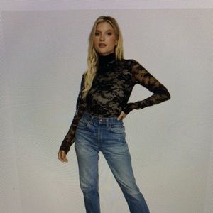 Nightcap lace turtleneck top
